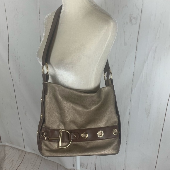 Liz Soto Anna crossbody purse handbag bronze brown - Picture 6 of 10